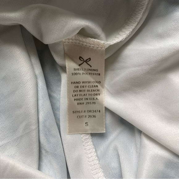 Everly Blue White Stained Glass Sleeveless Dress - Picture 5 of 5